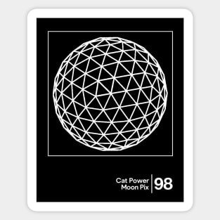 Cat Power - Moon Pix / Minimalist Artwork Design Sticker